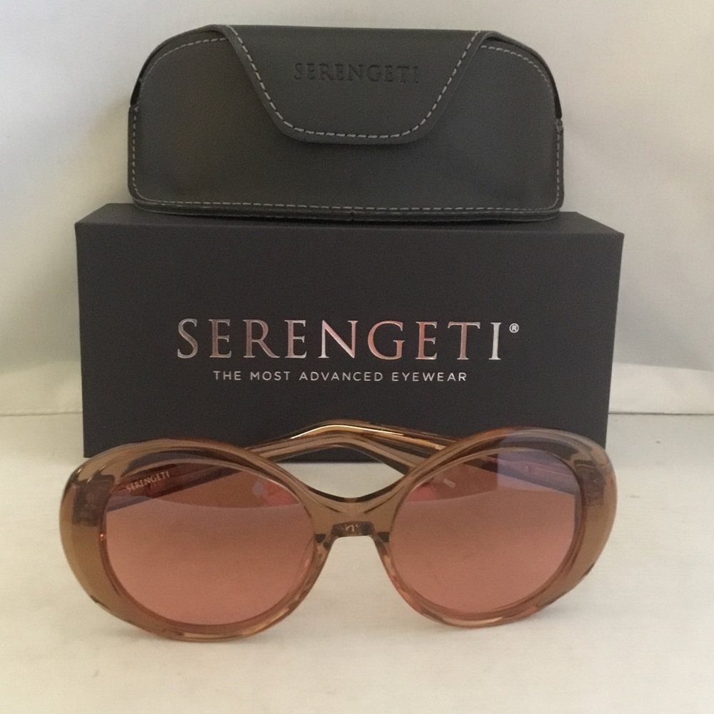Serengeti Bacall Women's Tan Sunglasses.